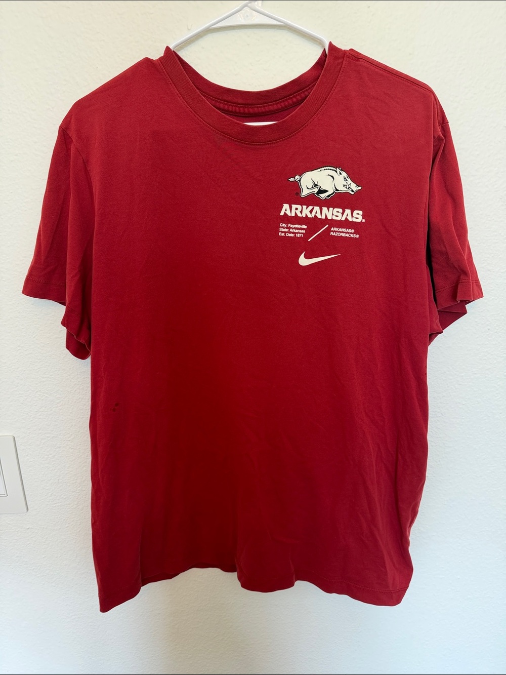 Nike Arkansas Red Short-Sleeve T-Shirt